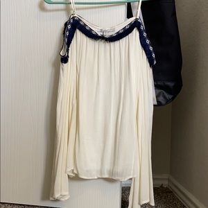 White off the shoulder shirt